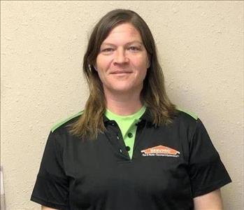 a female with brown hair headshot with SERVPRO ready uniform on