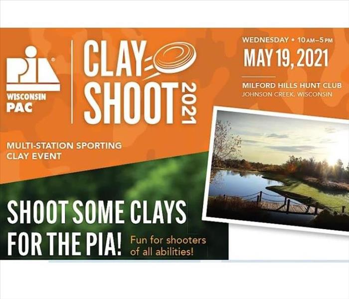 professional insurance agents of Wisconsin clay shoot promotion graphic 
